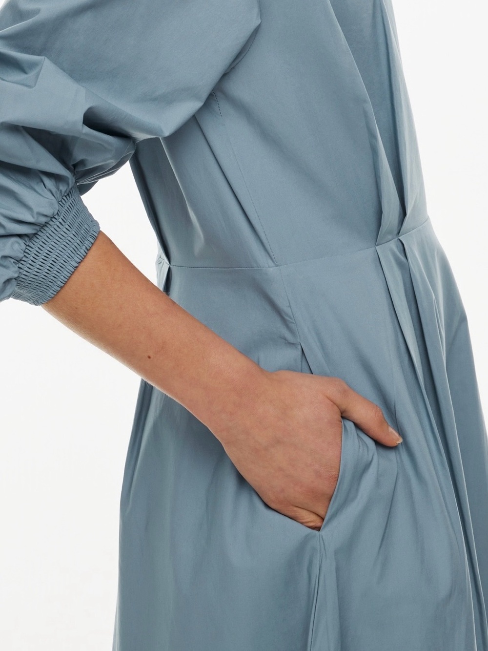 Aritzia Babaton Brighton Poplin Dress | Size M | Light Blue - Picture 4 of 12